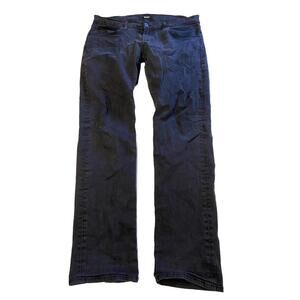 Mens HUDSON Black Blake Slim Straight Jeans Sz 36X32